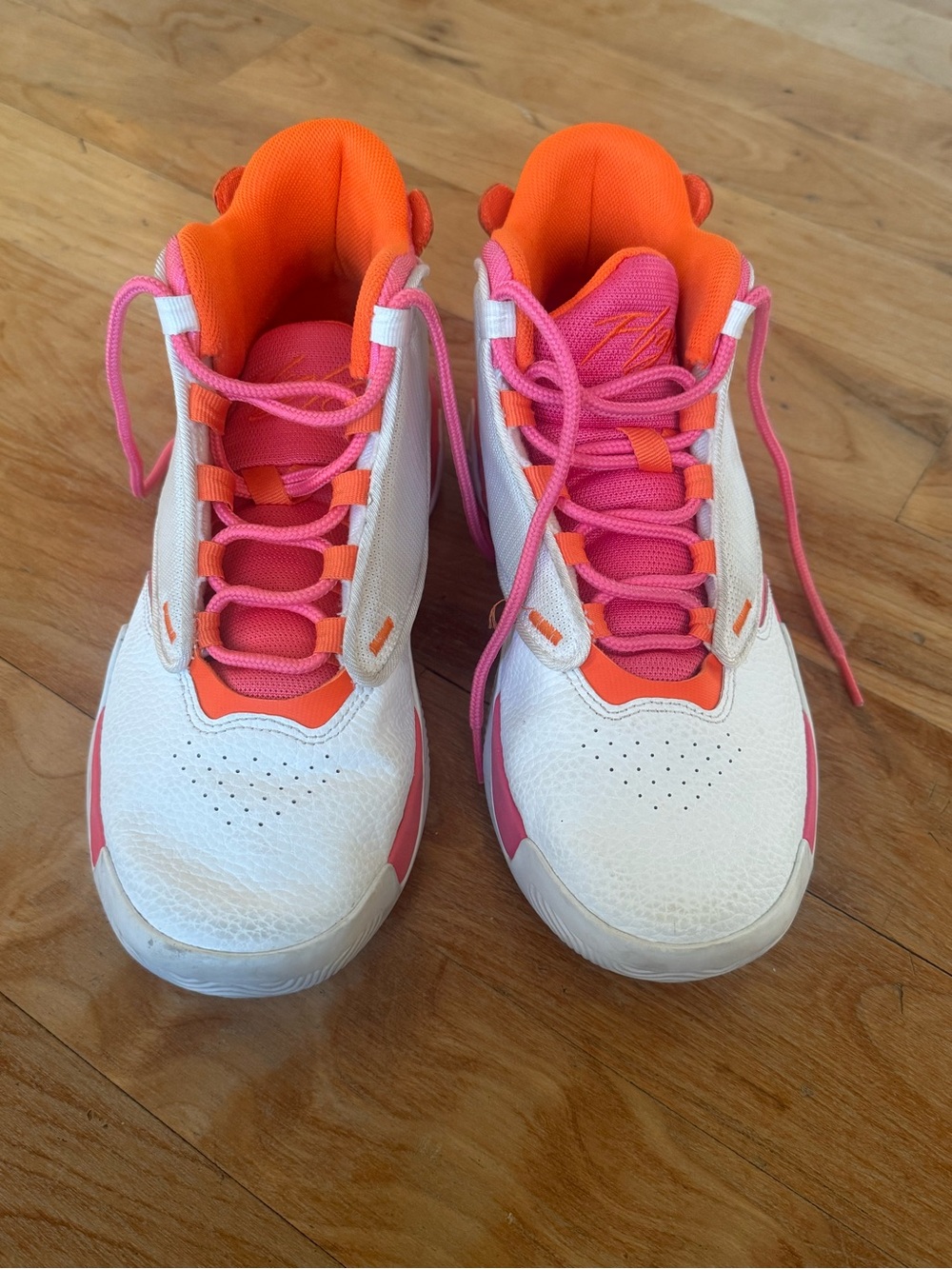 Nike Kids Orange and White Sneakers